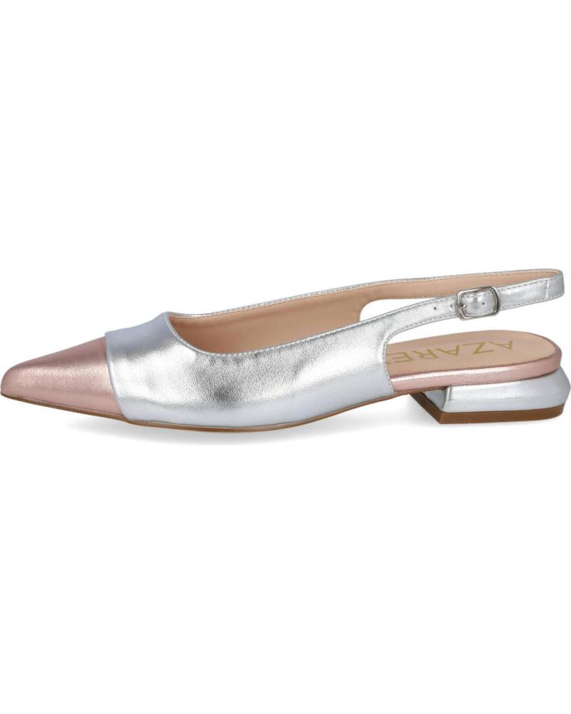Sandalias de Mujer AZAREY 574H348 BAILARINA DESTALONADA BICOLOR MUJER PLATA