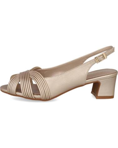 Sandalias de Mujer PRESTIGIO C-503 ZAPATOS DE TACON BAJO PARA MUJER ORO
