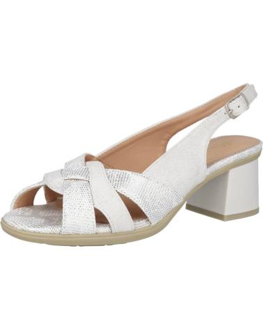 Sandalias de Mujer L&R SHOES LR SHOES BL2462-4 SANDALIAS DE TACON MEDIO PARA MUJER PLATA