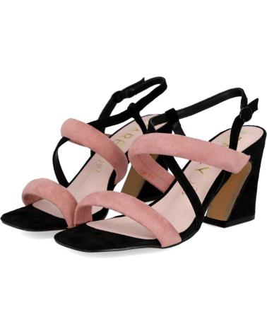 Woman Sandals AZAREY 563H460 SANDALIA TACON COMBINADA MUJER NEGRO