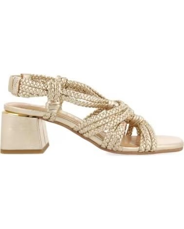 Sapatos de salto de Mulher GIOSEPPO 71744-MALIQSANDALIAS DE TACON METALIZADAS DE PIEL CON TRENZA ORO