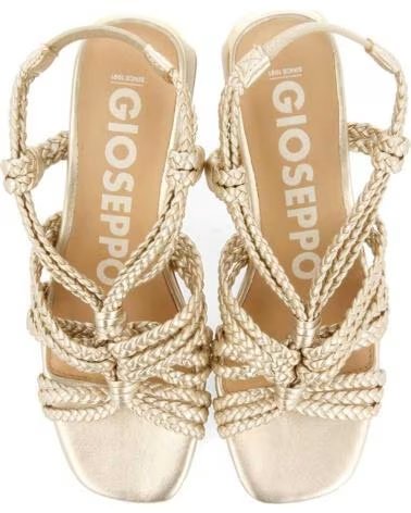 Sapatos de salto de Mulher GIOSEPPO 71744-MALIQSANDALIAS DE TACON METALIZADAS DE PIEL CON TRENZA ORO