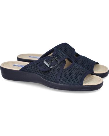 Calzado de casa de Mujer DEVALVERDE 1186 ZAPATILLAS DE CASA PARA MUJER AZUL