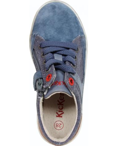 Schuhe für Mädchen und Junge KICKERS 469380-30 LYLIAN BLEU CAMEL