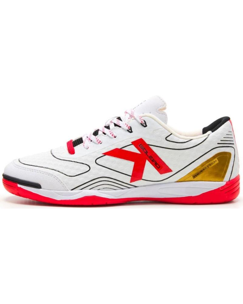 KELME GOLEIRO FUTSAL-SCHUHE 55965-140 WEISS MIT ROT UND GOLD BLANCO