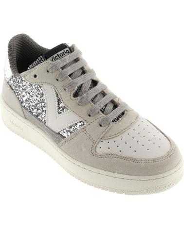 Deportivas de Mujer VICTORIA SNEAKERS 1258261 MADRID GLITTER PLATA