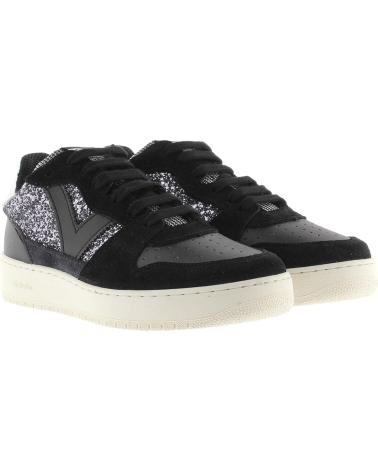 Deportivas de Mujer VICTORIA SNEAKERS 1258261 MADRID GLITTER NEGRO