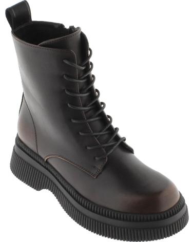 Botins de Mulher VICTORIA BOTAS 1301103 DUBLIN CORDONES EFECTO PIEL MARRON