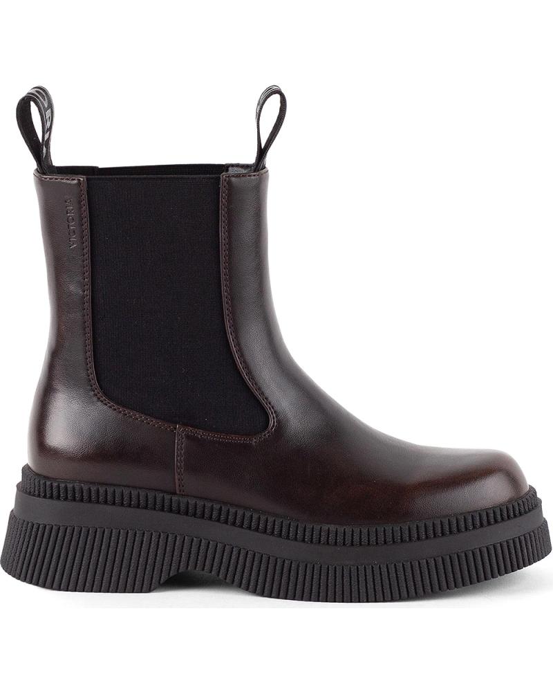 Stivaletti per Donna VICTORIA BOTAS 1301104 DUBLIN CHELSEA EFECTO PIEL MARRON