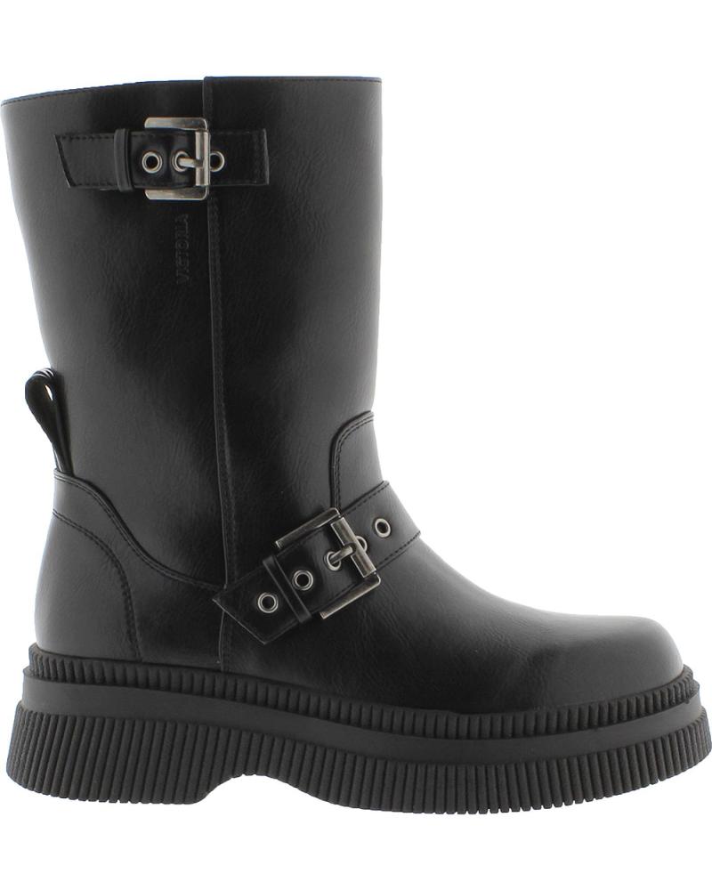 Botas de Mulher VICTORIA BOTAS 1301106 DUBLIN HEBILLAS EFECTO PIEL NEGRO