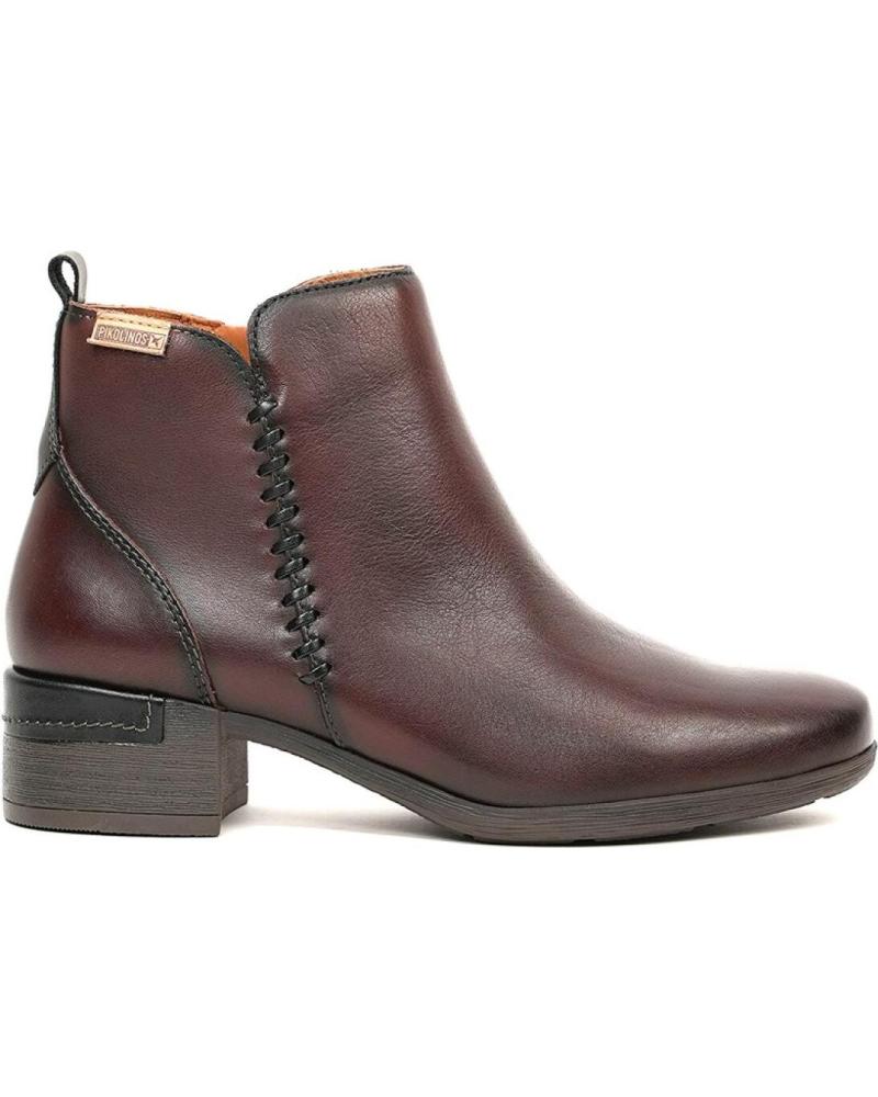 PIKOLINOS MALAGA BORDEAUX LEATHER ANKLE BOOT BURDEOS