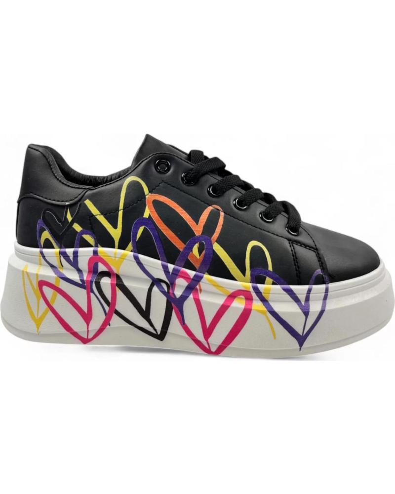 Sneaker für Damen TIMBOS DEPORTIVA PLATAFORMA DE MUJER 130632 NEGRO