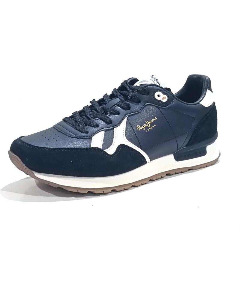 Deportivas de Hombre PEPE JEANS DEPORTIVO CASUAL DE PIEL CON SUELA DE GOMA NEGRO