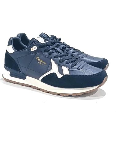 Deportivas de Hombre PEPE JEANS DEPORTIVO CASUAL DE PIEL CON SUELA DE GOMA NEGRO