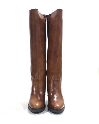 Botas de Mulher NERO GIARDINI BOTA VESTIR DE PIEL CON TACON Y PLATAFORMA CUERO