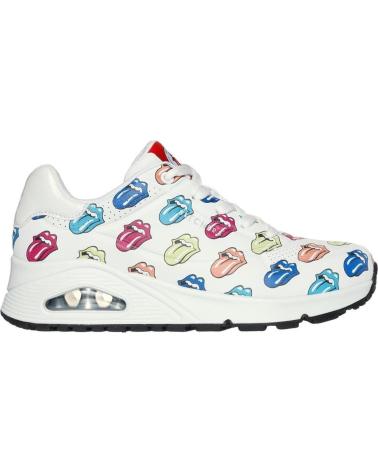 Sneaker für Damen SKECHERS UNO ROLLING STONES BLANCO
