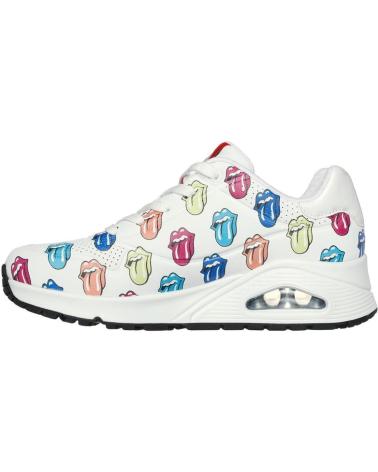 Sneaker für Damen SKECHERS UNO ROLLING STONES BLANCO