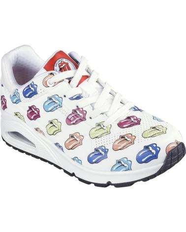 Sneaker für Damen SKECHERS UNO ROLLING STONES BLANCO