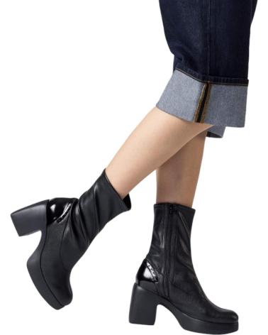 Stivali per Donna WONDERS BOTAS PIEL NEGRAS JUNEAU-MENORCA-NEGRO