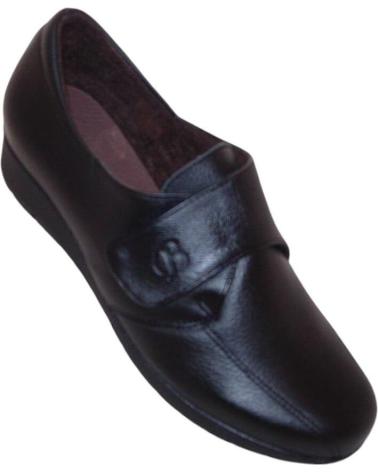Sapatos de Mulher MAWEN MOCASIN DE PIEL VELCRO COMODO Y ELEGANTE NEGRO