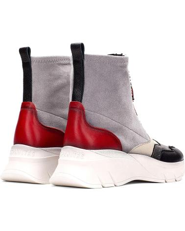 Botins de Mulher HISPANITAS BOTIN SPORT CANA STRECH Y CREMALLERA C001 BLACK-ACERO-MIL