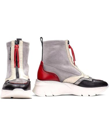 Botins de Mulher HISPANITAS BOTIN SPORT CANA STRECH Y CREMALLERA C001 BLACK-ACERO-MIL