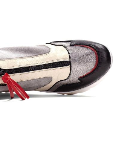 Botins de Mulher HISPANITAS BOTIN SPORT CANA STRECH Y CREMALLERA C001 BLACK-ACERO-MIL