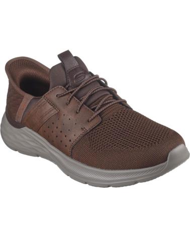 Scarpe per Uomo SKECHERS ZAPATOS DE SPORT GARNER NEWICK HOMBRE CUERO MARRóN