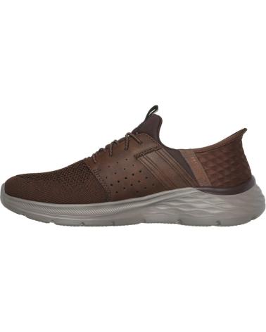 Scarpe per Uomo SKECHERS ZAPATOS DE SPORT GARNER NEWICK HOMBRE CUERO MARRóN
