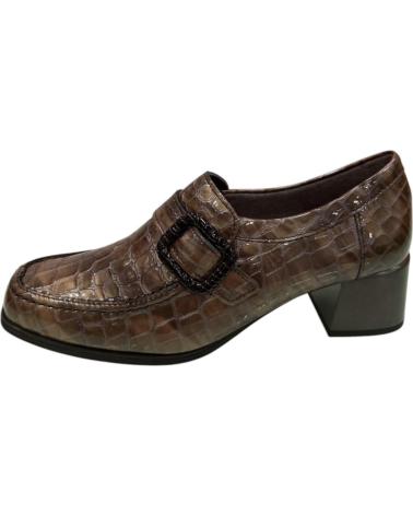 Sapatos de Mulher PITILLOS SALON CON ESTILO EN PIEL TEXTURIZADA HEBILLA DECORATIVA Y TA MARRóN