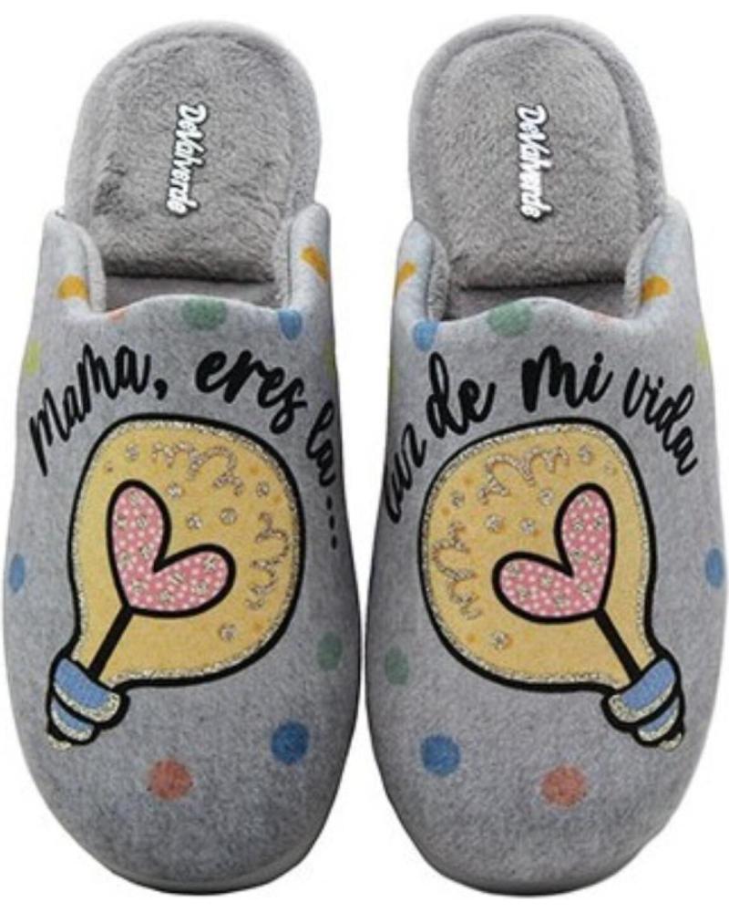 Calzado de casa de Mujer DEVALVERDE ZAPATILLA HOGAR PARA MUJER 1166 COLOR GRIS