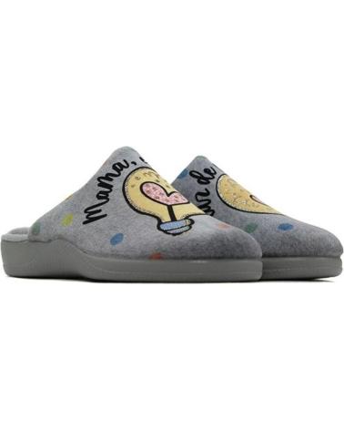 Calzado de casa de Mujer DEVALVERDE ZAPATILLA HOGAR PARA MUJER 1166 COLOR GRIS