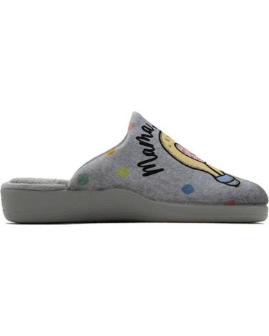 Calzado de casa de Mujer DEVALVERDE ZAPATILLA HOGAR PARA MUJER 1166 COLOR GRIS