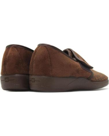 Pantofole per Donna DEVALVERDE ZAPATILLA VELCRO PARA MUJER 1109 COLOR MARRON