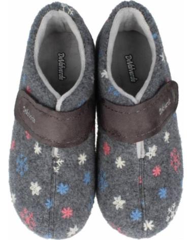 Calzado de casa de Mujer DEVALVERDE ZAPATILLA HOGAR PARA MUJER 6065 COLOR GRIS