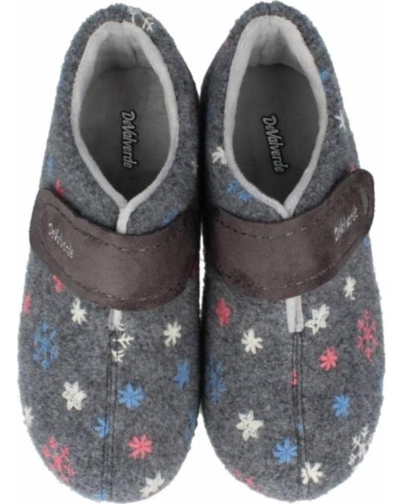 Calzado de casa de Mujer DEVALVERDE ZAPATILLA HOGAR PARA MUJER 6065 COLOR GRIS
