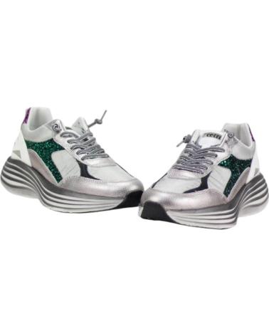 Trainers-De-Mujer-CETTI-ZAPATILLAS-CASUAL-PLATA-METAL-PLATA