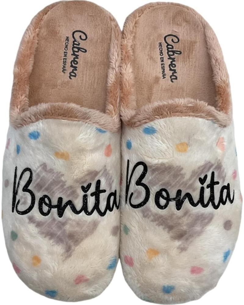 Pantoufles pour Femme CABRERA ZAPATILLAS DE CASA BONITA MARFIL MONTBLANC