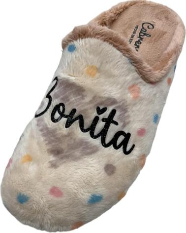 Pantoufles pour Femme CABRERA ZAPATILLAS DE CASA BONITA MARFIL MONTBLANC