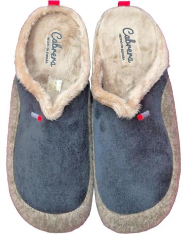 Pantufas de Homem CABRERA ZAPATILLAS DE CASA DESTALONADAS GRIS BAMARA GRIS