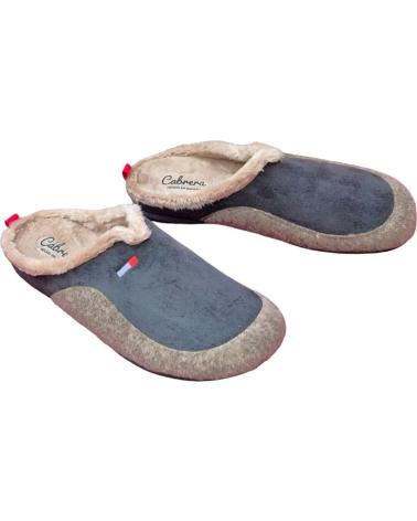Pantufas de Homem CABRERA ZAPATILLAS DE CASA DESTALONADAS GRIS BAMARA GRIS