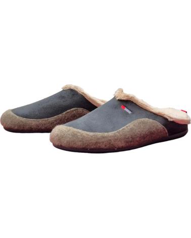 Pantufas de Homem CABRERA ZAPATILLAS DE CASA DESTALONADAS GRIS BAMARA GRIS
