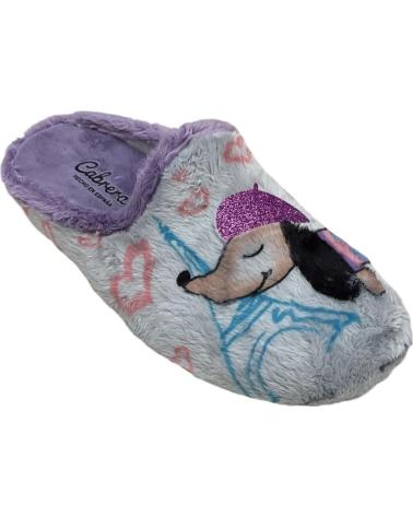 Calzado de casa de Mujer CABRERA ZAPATILLA CASA PARIS OH LA LA NIEBLA 3187 GRIS