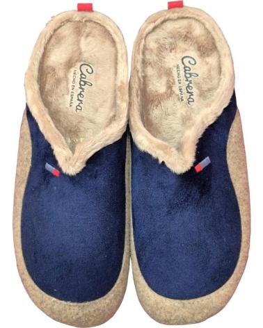 Hausschuhe für Herren CABRERA ZAPATILLA DE CASA DE TELA CON SUELA DE GOMA MARINO