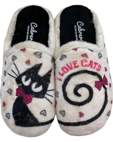 Pantoufles pour Femme CABRERA ZAPATILLAS DE CAS CATS MARFIL MONTBLANC