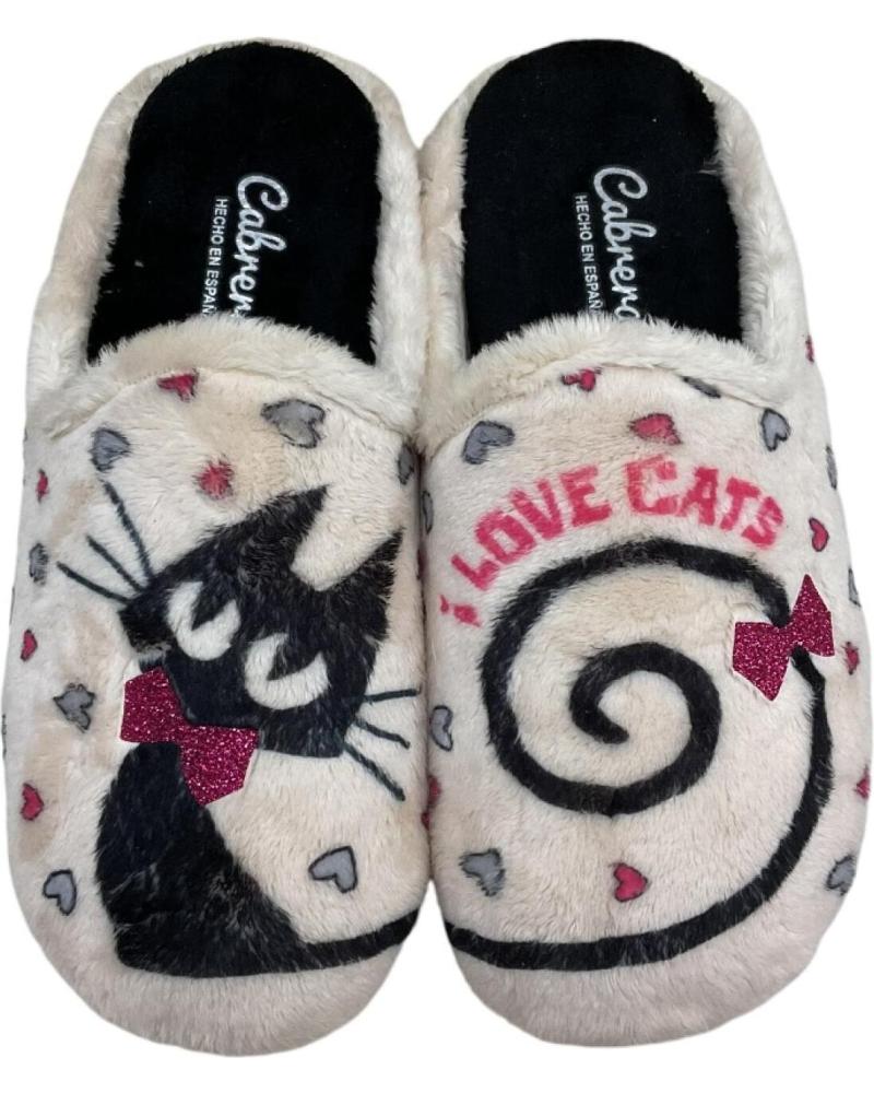 Pantoufles pour Femme CABRERA ZAPATILLAS DE CAS CATS MARFIL MONTBLANC