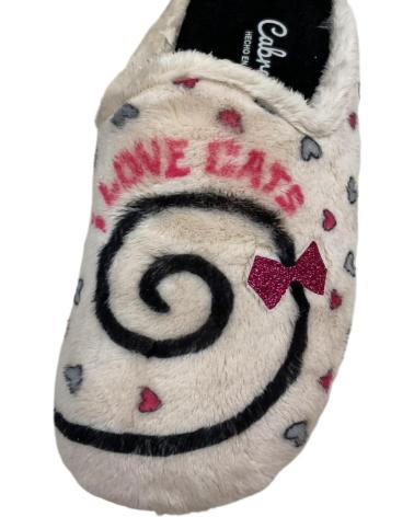 Pantoufles pour Femme CABRERA ZAPATILLAS DE CAS CATS MARFIL MONTBLANC