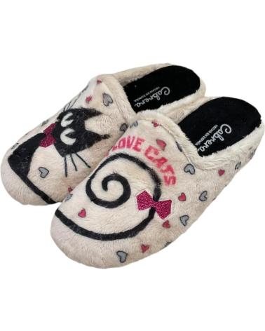 Pantoufles pour Femme CABRERA ZAPATILLAS DE CAS CATS MARFIL MONTBLANC