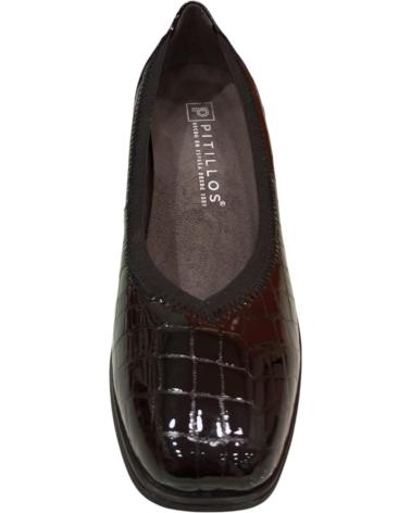 Zapatos de Mujer PITILLOS SALON EN CHAROL CON TEXTURA DE COCODRILO Y TACON COMOD NEGRO
