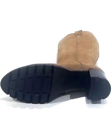 Botas de Mulher VIGUERA BOTA CASUAL DE SERRAJE CON TACON TAUPE